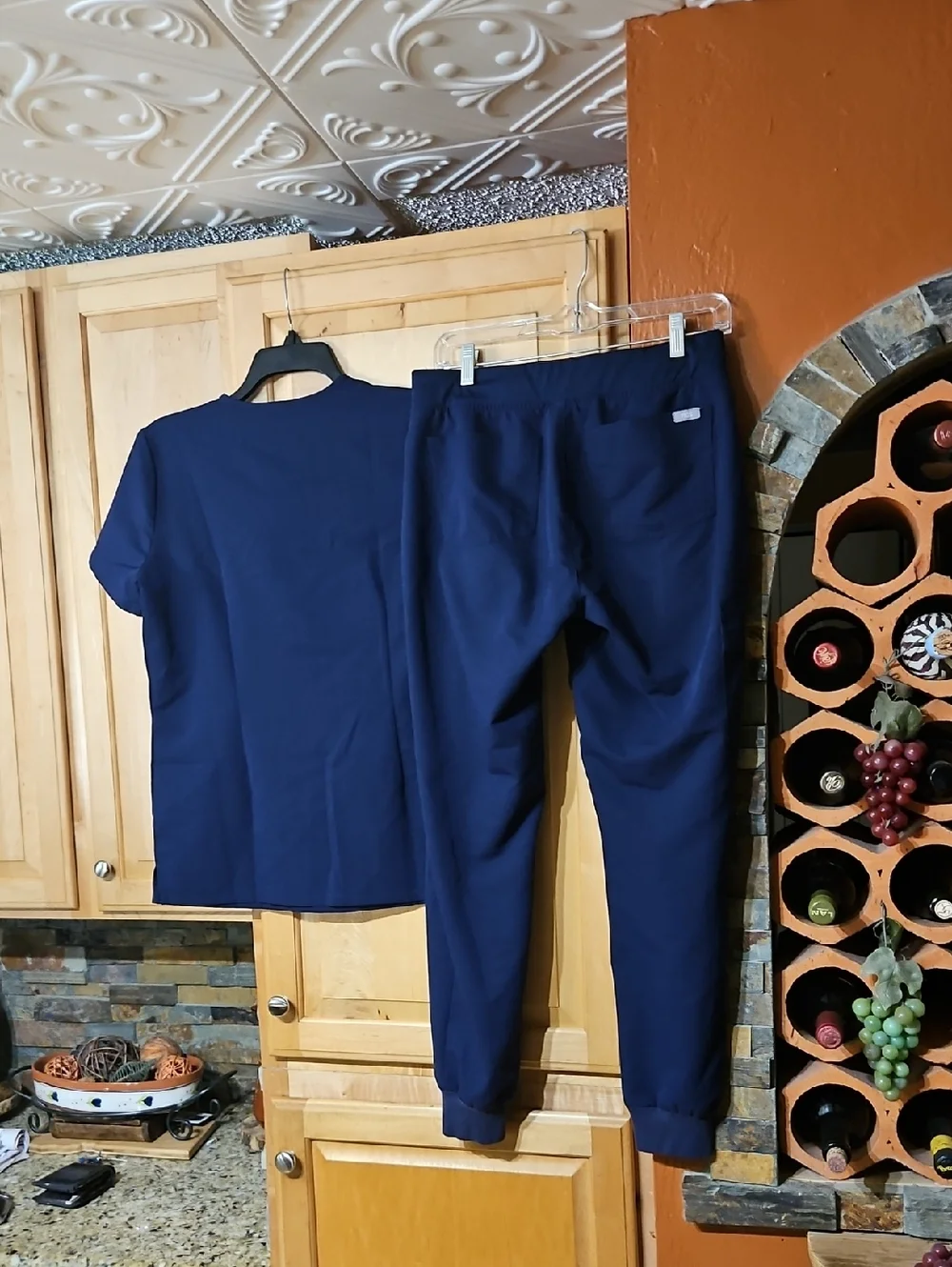 Figs Navy Blue Scrubs Scrub Set Jogger - Picture 2 of 3